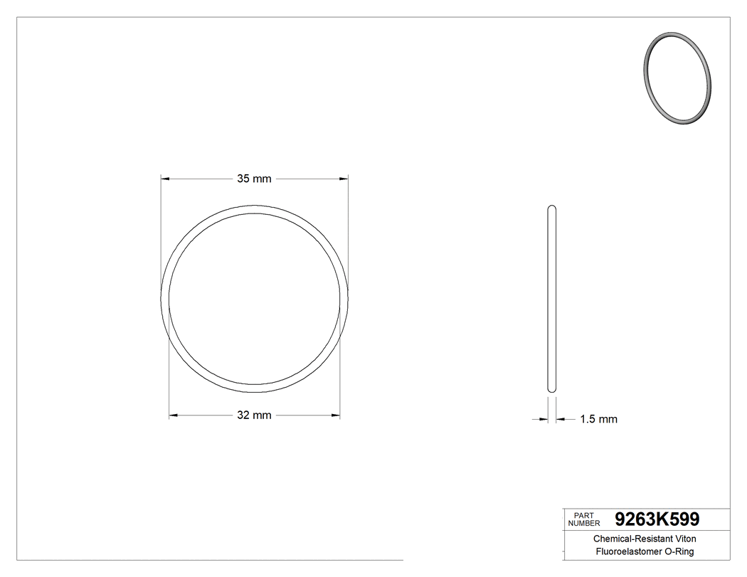 Technical drawing - 9263K599